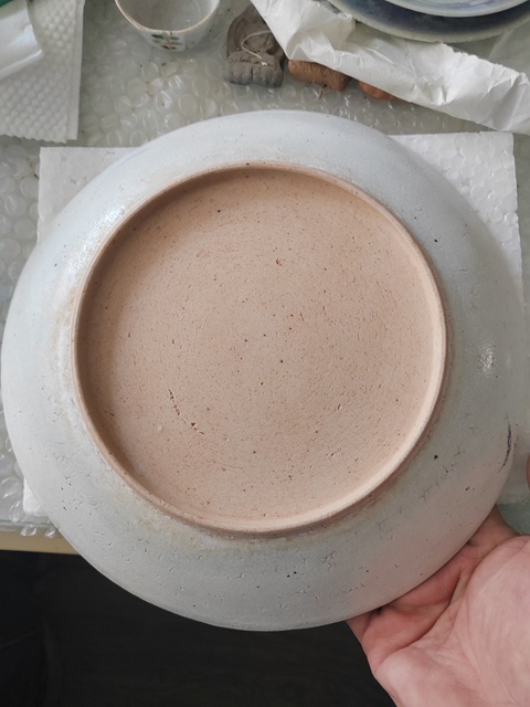 古玩陶瓷青花釉里紅魚紋盤真品鑒賞圖