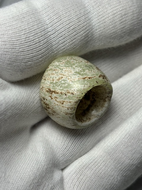 古玩玉器做舊仿“紅山文化”玉珠真品鑒賞圖