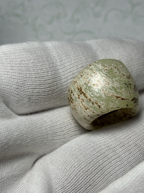 古玩玉器做舊仿“紅山文化”玉珠真品鑒賞圖