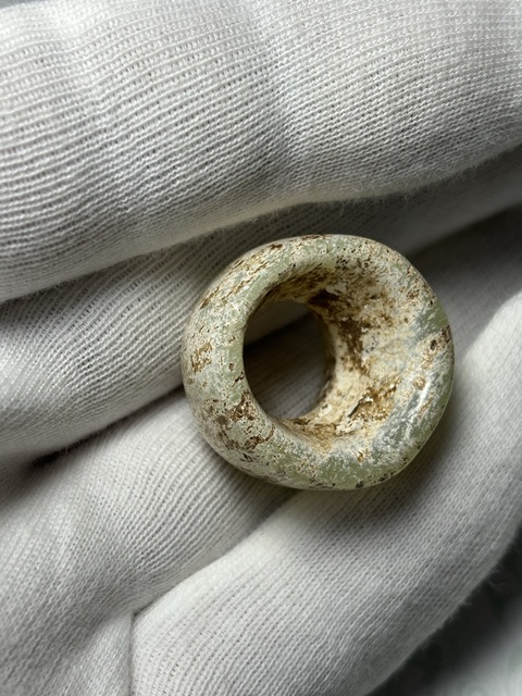 古玩玉器做舊仿“紅山文化”玉珠真品鑒賞圖