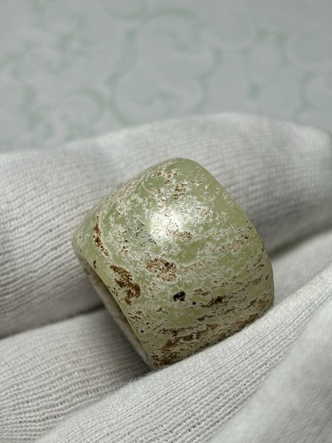 古玩玉器做舊仿“紅山文化”玉珠真品鑒賞圖