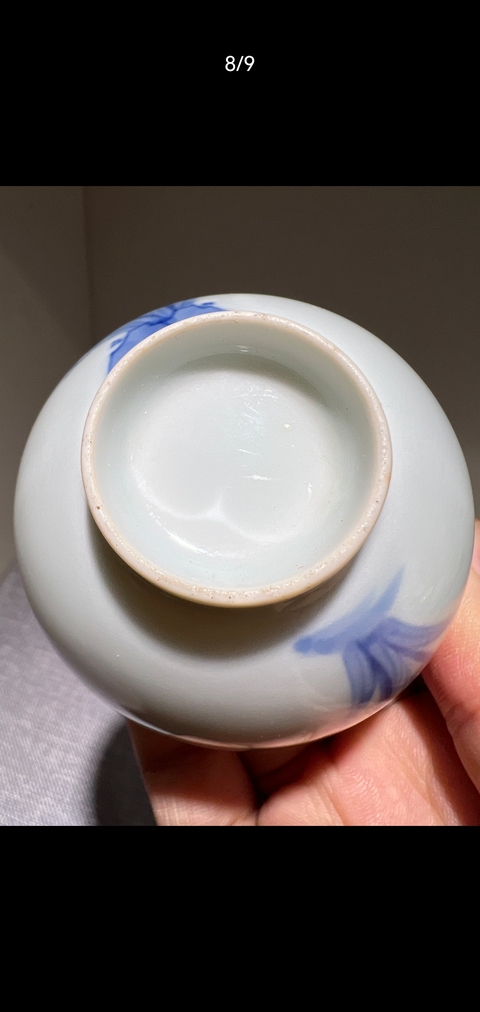 古玩陶瓷民國 青花蘭花紋茶杯真品鑒賞圖