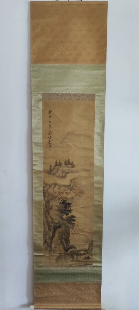 古玩字畫蘇水散人山水真品鑒賞圖