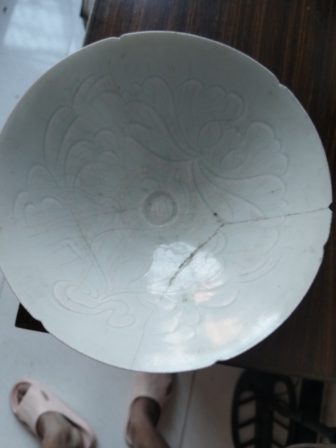 古玩陶瓷青白釉劃花碗真品鑒賞圖