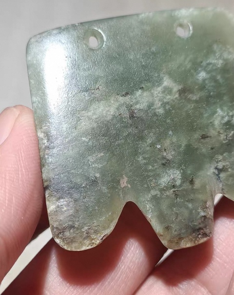 古玩玉器青玉玉鸮真品鑒賞圖