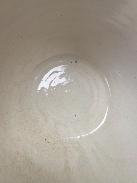 古玩陶瓷柳蔭棲馬紋青花缸真品鑒賞圖