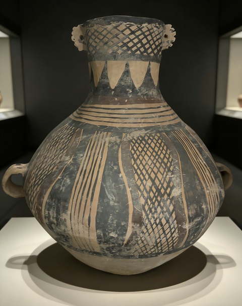 古玩陶瓷馬家窯·半山類型彩繪罐真品鑒賞圖