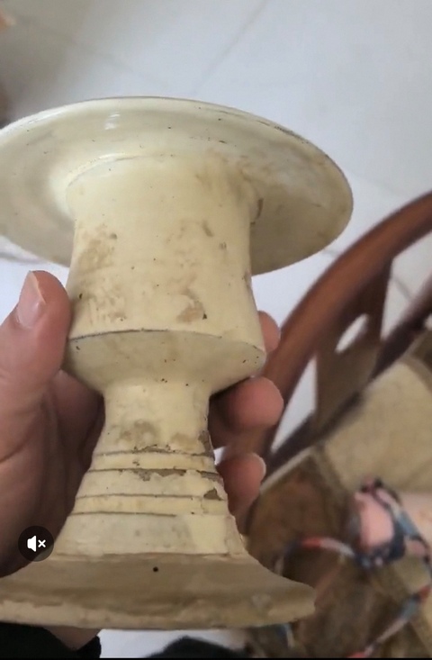 古玩陶瓷白釉行爐真品鑒賞圖