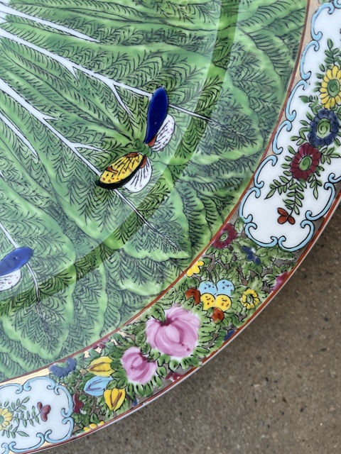 古玩陶瓷百財(cái)捧壽盤(pán)真品鑒賞圖