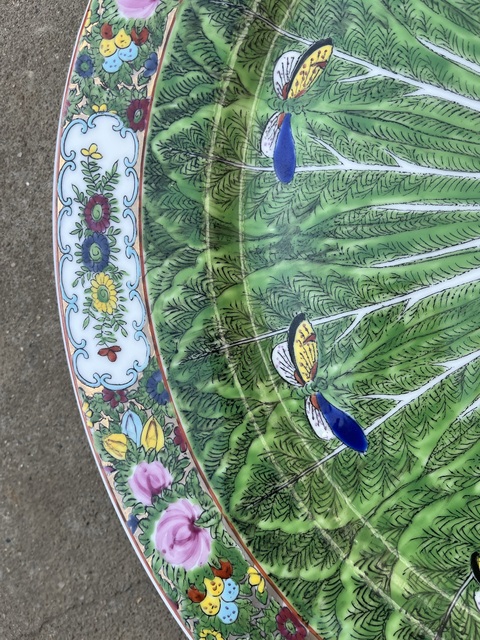 古玩陶瓷百財(cái)捧壽盤(pán)真品鑒賞圖