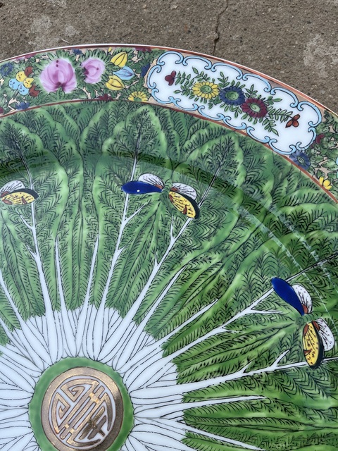 古玩陶瓷百財(cái)捧壽盤(pán)真品鑒賞圖