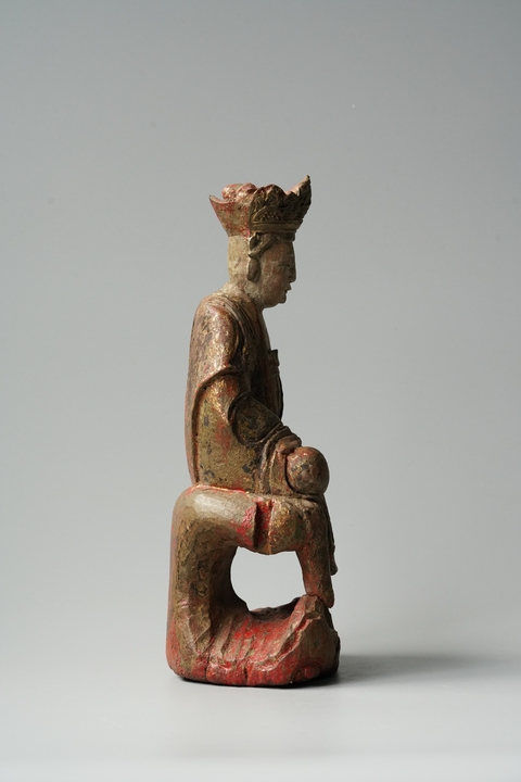 古玩雜項(xiàng)叉手觀音坐像真品鑒賞圖