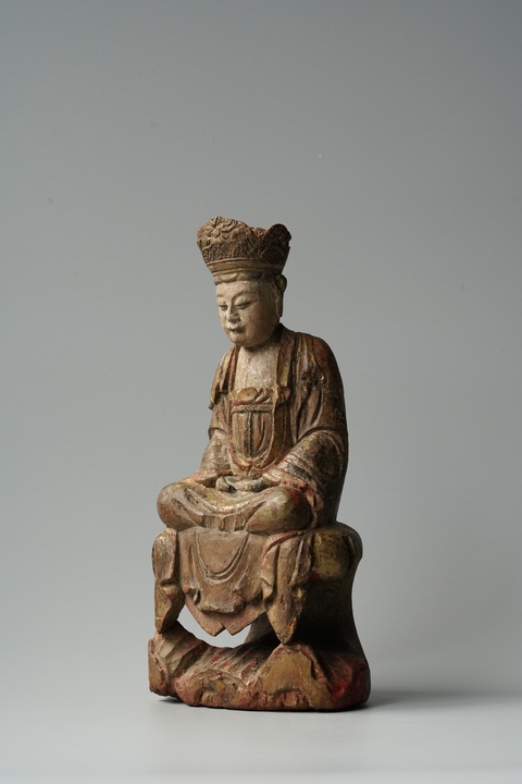 古玩雜項(xiàng)叉手觀音坐像真品鑒賞圖