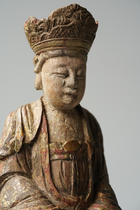 古玩雜項(xiàng)叉手觀音坐像真品鑒賞圖