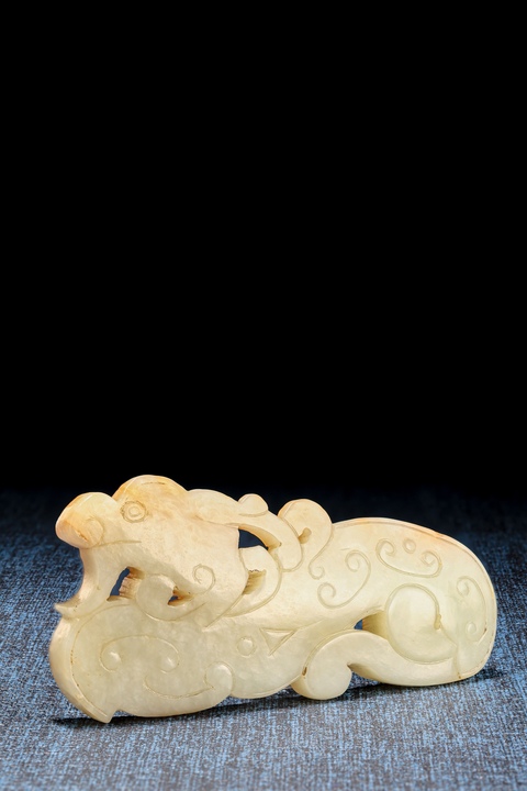 古玩玉器和田玉瑞獸掛件真品鑒賞圖