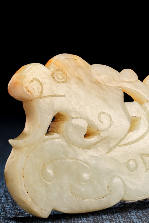 古玩玉器和田玉瑞獸掛件真品鑒賞圖