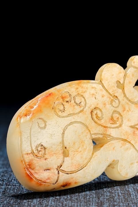 古玩玉器和田玉瑞獸掛件真品鑒賞圖