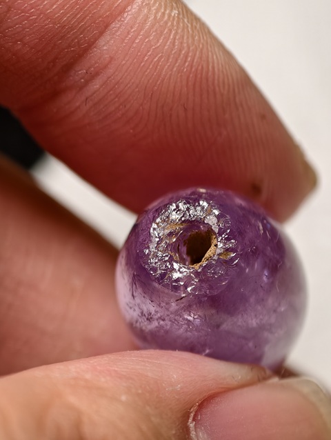 古玩玉器仿戰漢水晶珠真品鑒賞圖