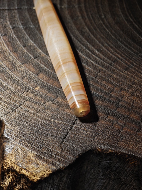 古玩玉器漢代蠶絲瑪瑙勒珠真品鑒賞圖