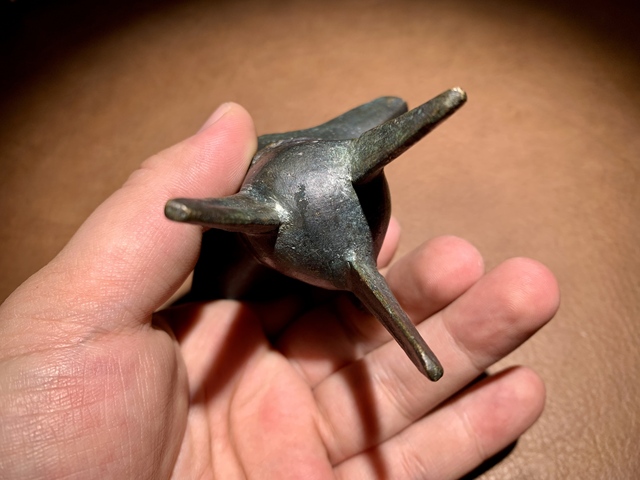 古玩銅器銅爵杯真品鑒賞圖