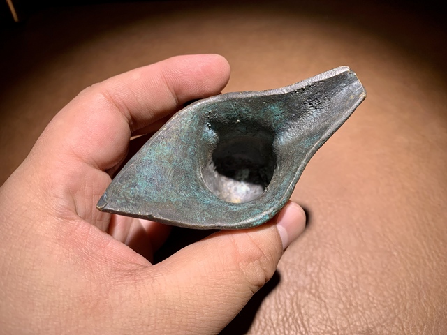 古玩銅器銅爵杯真品鑒賞圖