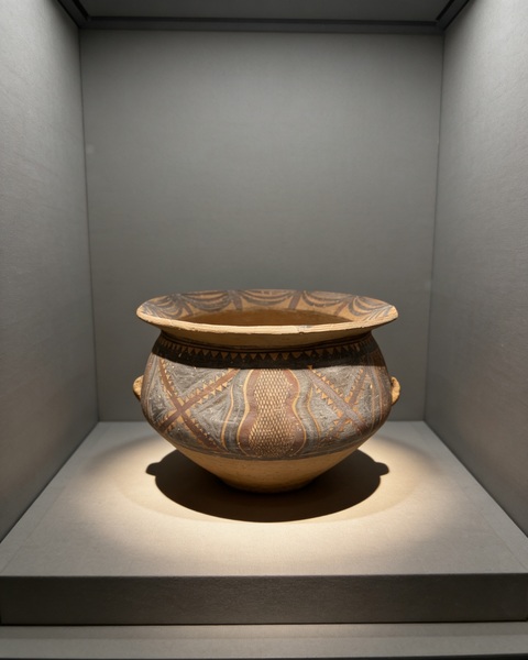 古玩陶瓷馬家窯文化·邊家林類型葫蘆紋缽真品鑒賞圖