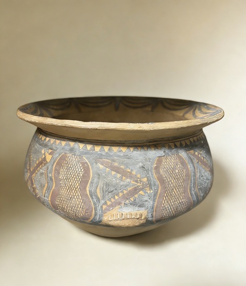 古玩陶瓷馬家窯文化·邊家林類型葫蘆紋缽真品鑒賞圖