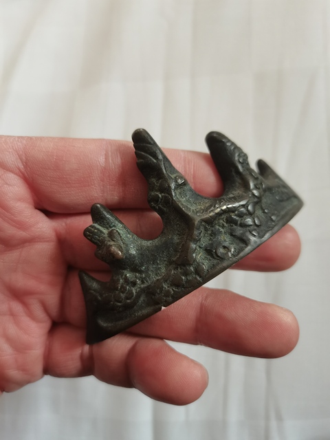 古玩雜項銅山子筆架真品鑒賞圖