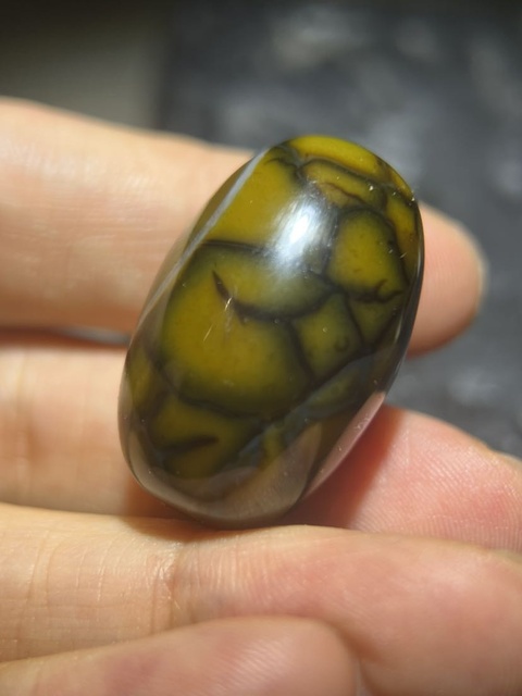 古玩玉器纏絲瑪瑙珠真品鑒賞圖