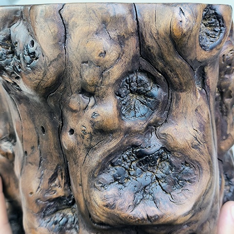 古玩雜項木筆筒真品鑒賞圖