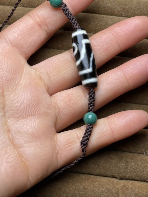 古玩玉器兩眼天珠真品鑒賞圖