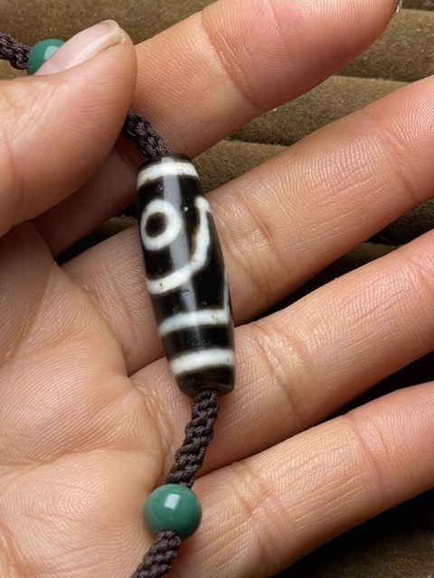 古玩玉器兩眼天珠真品鑒賞圖