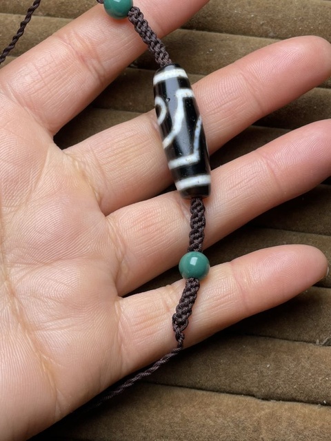 古玩玉器兩眼天珠真品鑒賞圖