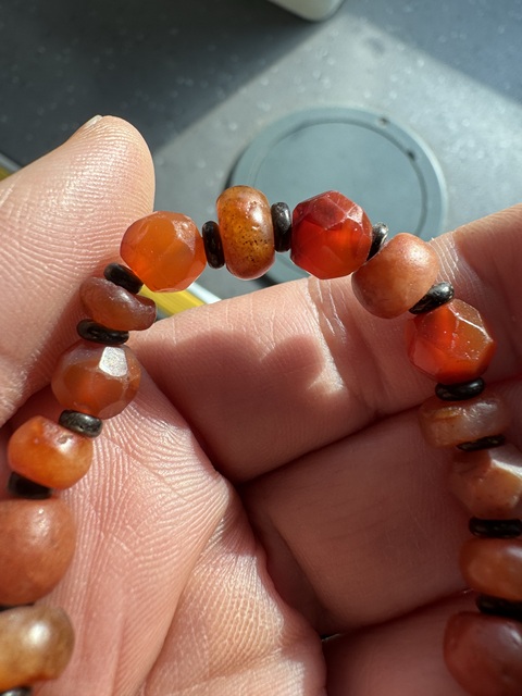 古玩玉器瑪瑙手鏈真品鑒賞圖