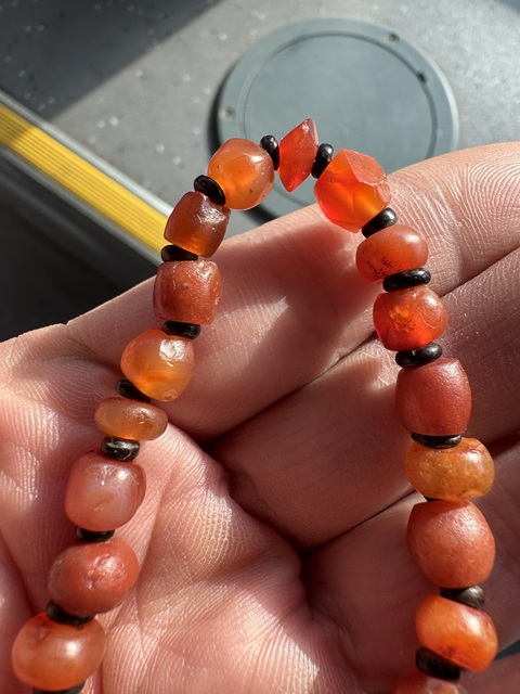 古玩玉器瑪瑙手鏈真品鑒賞圖