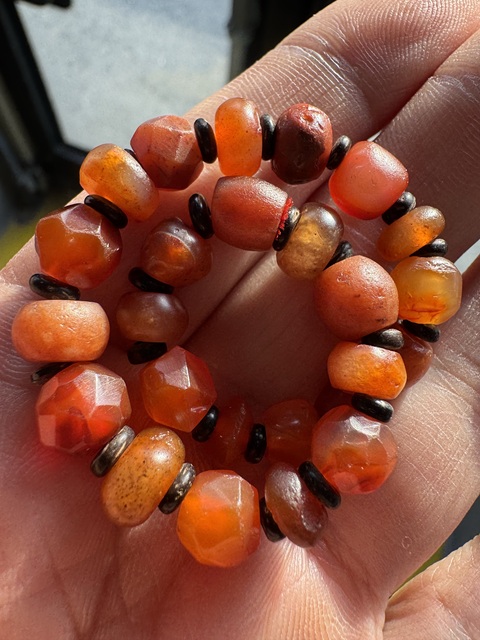 古玩玉器瑪瑙手鏈真品鑒賞圖