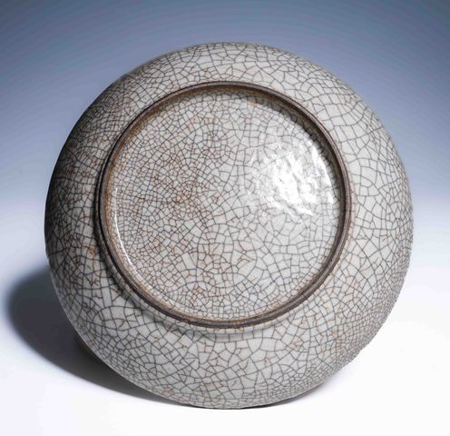 古玩陶瓷哥釉盤真品鑒賞圖