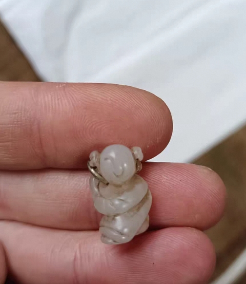 古玩玉器童子真品鑒賞圖