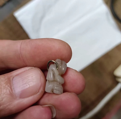 古玩玉器童子真品鑒賞圖