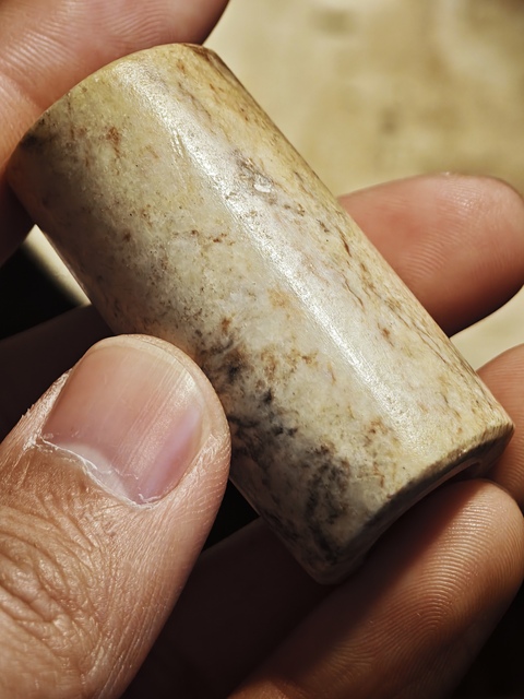 古玩玉器老玉管珠真品鑒賞圖