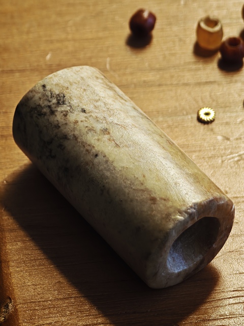 古玩玉器老玉管珠真品鑒賞圖