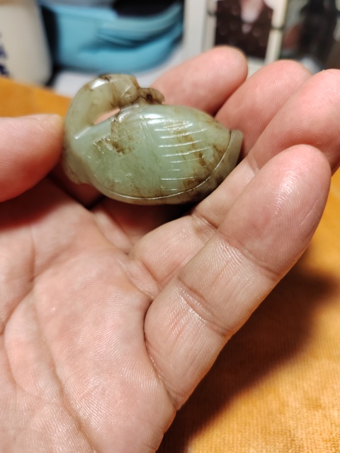 古玩玉器回頭鵝真品鑒賞圖