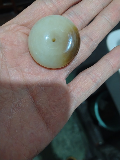 古玩玉器和田玉平安扣真品鑒賞圖