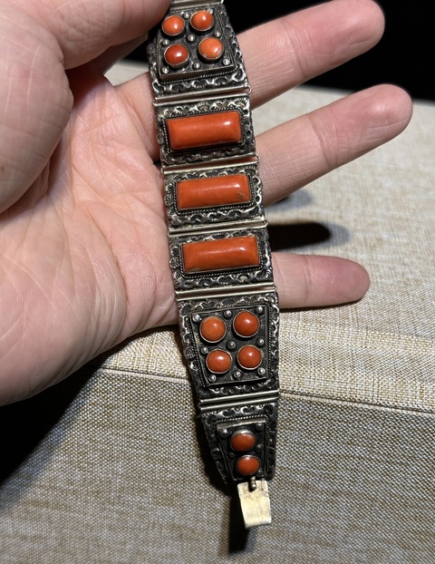 古玩玉器鑲嵌手鏈真品鑒賞圖