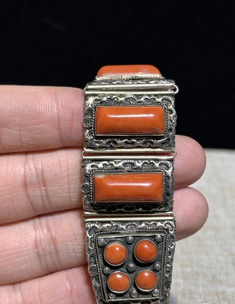 古玩玉器鑲嵌手鏈真品鑒賞圖