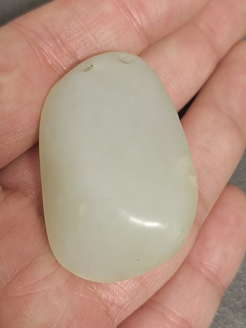 古玩玉器和田玉雕“如意掛墜”真品鑒賞圖