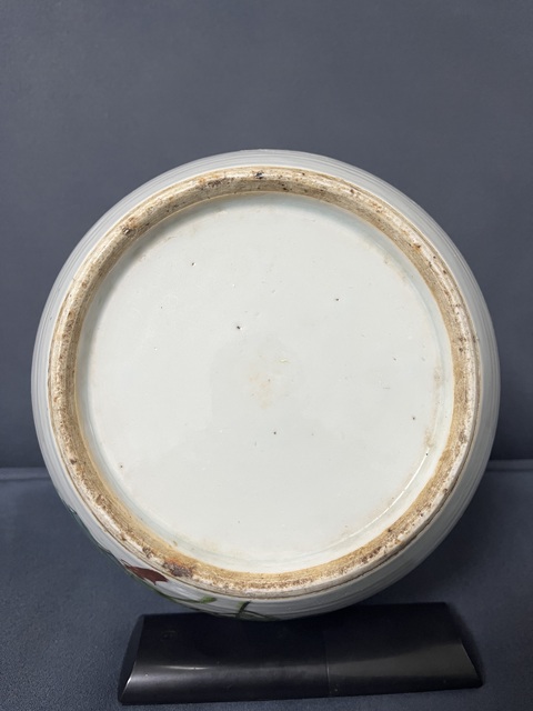 古玩陶瓷民國淺絳彩花鳥罐拍賣，當前價格1200元