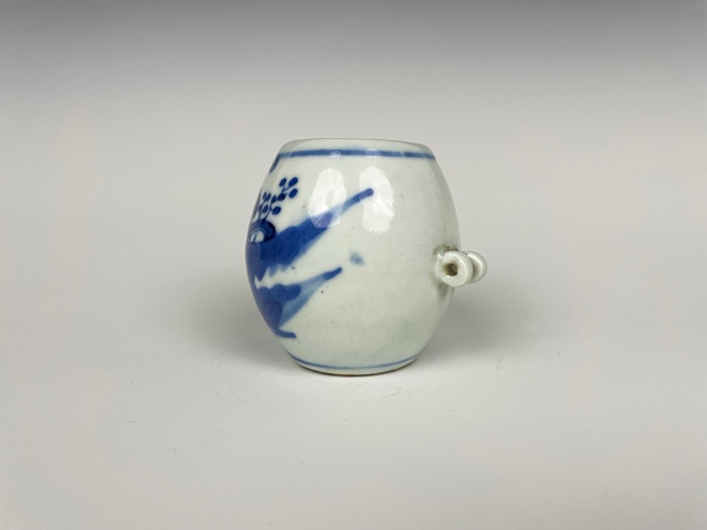 古玩陶瓷清晚期·青花人物鳥食罐拍賣，當前價格0元