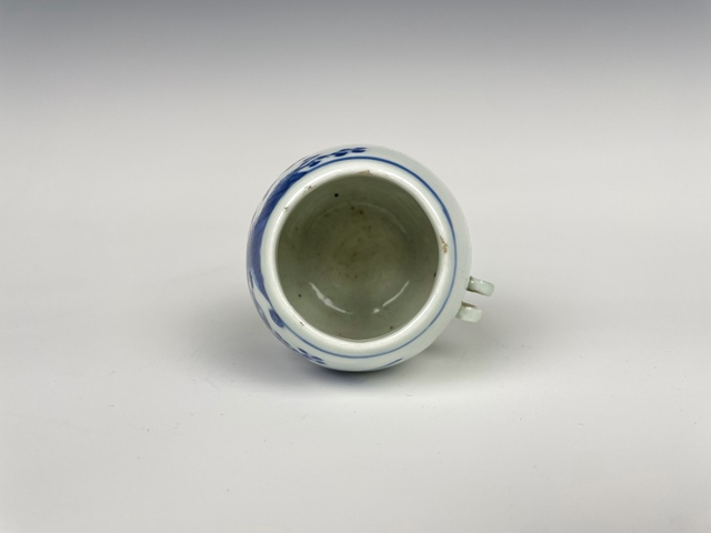 古玩陶瓷清晚期·青花人物鳥食罐拍賣，當前價格0元