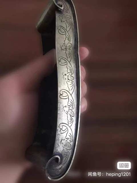 古玩字畫佚名銅刻銘文墨床真品鑒賞圖